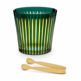L'Objet Prism Green Ice Bucket + Tongs | Kneen & Co