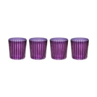 L'Objet Prism Purple Double Old Fashioned Glasses - Set of 4 | Kneen & Co