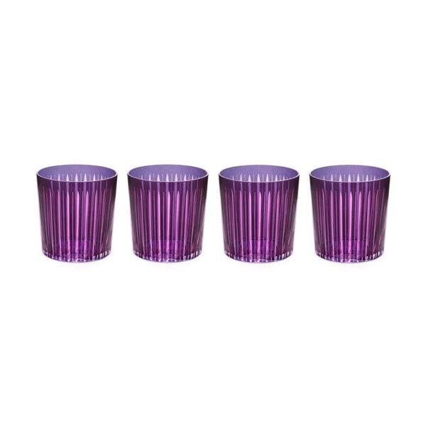 LOBJET-PRISM-PURPLE-Glassware-PS4010a-dof-group-1200x1200-100KB L'Objet Prism Purple Double Old Fashioned Glasses - Set of 4 | Kneen & Co