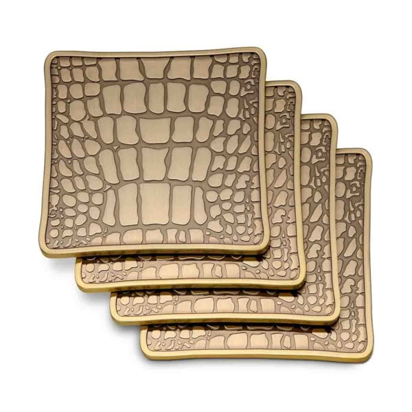 L'Objet Crocodile Coasters - Set of 4 | Kneen & Co