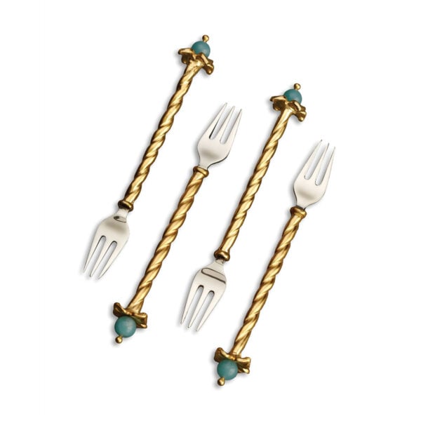 LOBJET-TableAccssrs-CocktailCutlery-CU38-1200x1200-100KB L'Objet Fortuny Venise Cocktail Forks - Set of 4 | Kneen & Co
