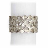 L'Objet Braid Napkin Jewels in Platinum - Set of 4