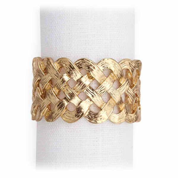 LOBJET-TableAccssrs-NapkinRings-NJ3600-1200x1200-100KB L'Objet Braid Napkin Jewels in Gold - Set of 4 | Kneen & Co