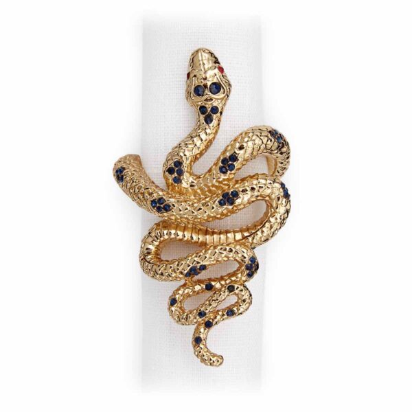 LOBJET-TableAccssrs-NapkinRings-NJ4800-1200x1200-100KB L'Objet Snake Napkin Jewels with Crystals - Set of 4 | Kneen & Co