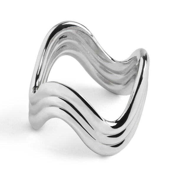 LOBJET-TableAccssrs-NapkinRings-NJ5110b-1200x1200-100KB L'Objet Ripple Napkin Rings in Platinum - Set of 4 | Kneen & Co