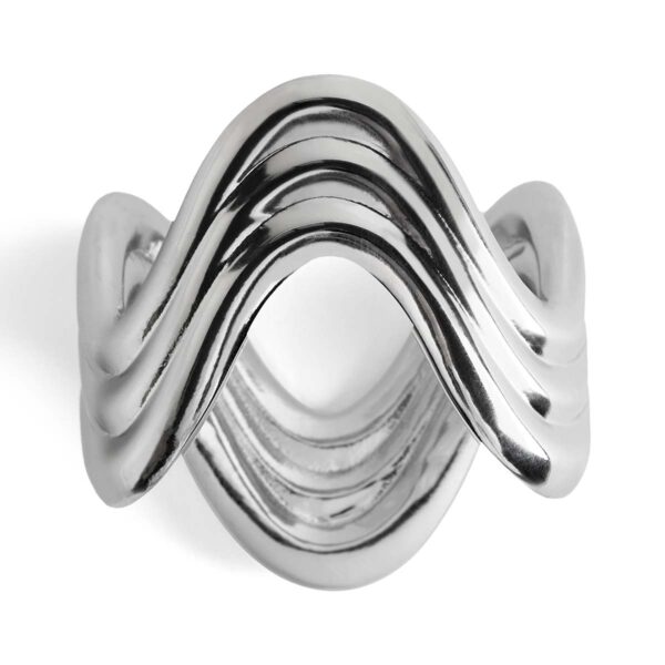 LOBJET-TableAccssrs-NapkinRings-NJ5110c-1200x1200-100KB L'Objet Ripple Napkin Rings in Platinum - Set of 4 | Kneen & Co