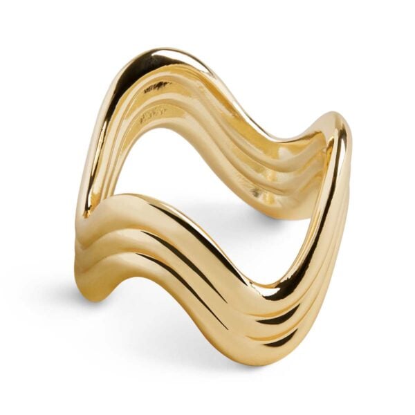 LOBJET-TableAccssrs-NapkinRings-NJ5111b-1200x1200-100KB L'Objet Ripple Napkin Rings in Gold - Set of 4 | Kneen & Co