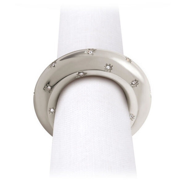 LOBJET-TableAccssrs-NapkinRings-NJ5800a-1200x1200-100KB L'Objet Stars Napkin Jewels in Platinum with Crystals - Set of 4 | Kneen & Co