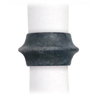 L'Objet Terra Cuff Napkin Rings in Aged Iron - Set of 4 | Kneen & Co
