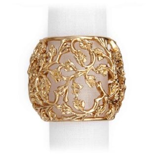 L'Objet Lorél Napkin Jewels in Gold - Set of 4 | Kneen & Co