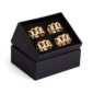 L'Objet Cuban Link Napkin Rings in Gold in box | Kneen & Co