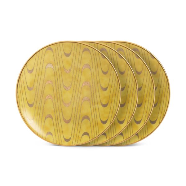 L'Objet Fortuny Apollo Yellow Canape Plate – Set of 4 | Kneen & Co