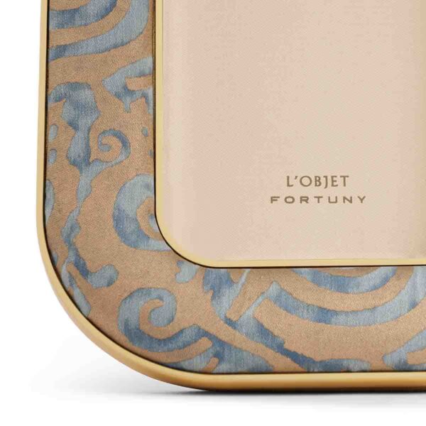 LOBJET-XFortuny-FRAMES-LPF121f-1200x1200-100KB L'Objet Fortuny Rue Jacob Frame in Maori Blue | Kneen & Co