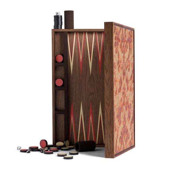 L'Objet Fortuny Backgammon - Laotze/Oxblood Spice | Kneen & Co