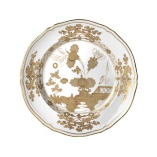 Ginori 1735 Oriente Italiano Aurum Flat Dessert Plate | Kneen & Co
