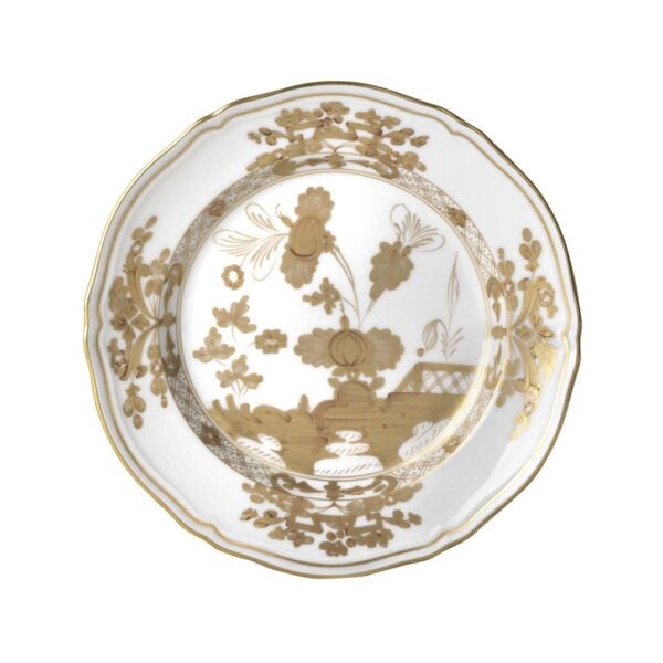 Ginori 1735 Oriente Italiano Aurum Flat Dessert Plate | Kneen & Co