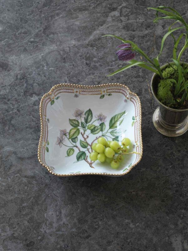 RC-FloraDanica-squared-bowl-1200w-100KB Royal Copenhagen Flora Danica Collection mood image | Kneen & Co