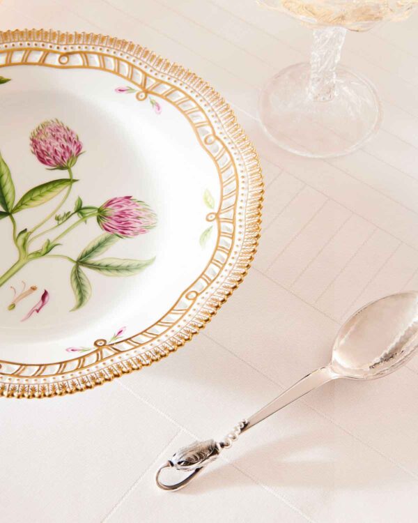 RC-S2-2024-Line-Extension-FD-4-Seasons-Plate-Lace-Bord-Summer-25cm-1200w-100KB Royal Copenhagen Flora Danica Collection mood image | Kneen & Co