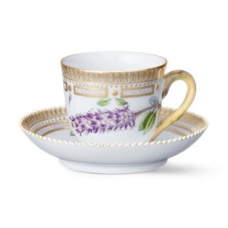 Royal Copenhagen Flora Danica Mocha Cup and Saucer | Kneen & Co