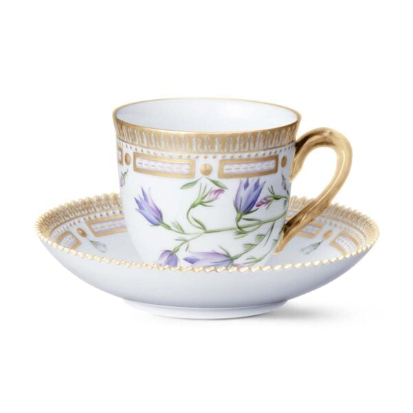 RoyalCopehagen-1147071017575-FloraDanica-CUP+SAUCER-COFFEE7CL-Campanula-Rapunculus-L 2-1200x1200-100KB Royal Copenhagen Flora Danica Coffee Cup and Saucer | Kneen & Co