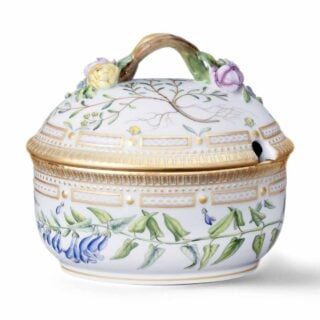 Royal Copenhagen Flora Danica Large Sugar Bowl with Lid | Kneen & Co