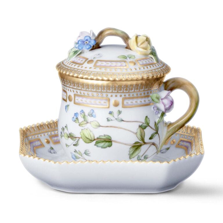 Royal Copenhagen Flora Danica Bowl on Stand | Kneen & Co