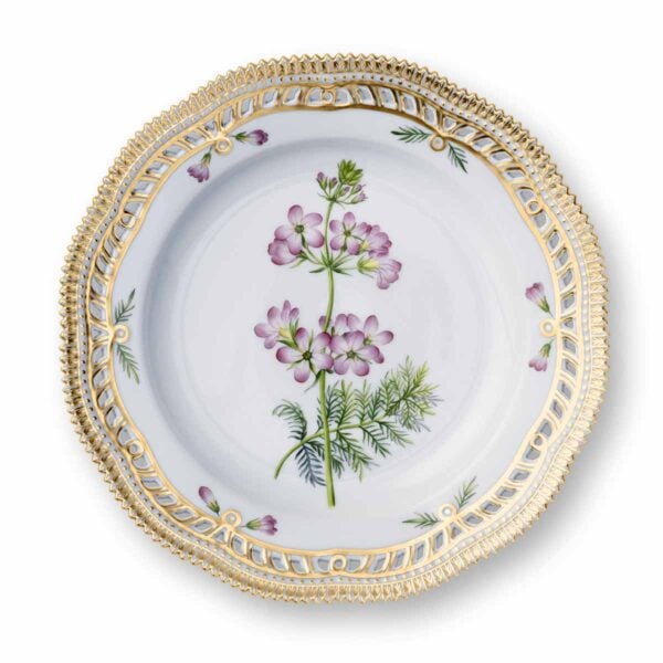RoyalCopehagen-1147635-1017601-FloraDanica-PLATE-LACE-BORD-23CM-Hottonia-Palustris-L-var-Rosea-1200x1200-100KB Royal Copenhagen Flora Danica Lunch Plate with Lace Border | Kneen & Co