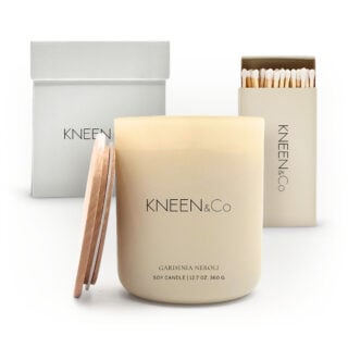 Kneen & Co Gardenia Neroli with gift box and 50 count match box | Kneen & Co