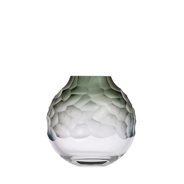 Moser Dotty Small Vase in Smoke Green | Kneen & Co
