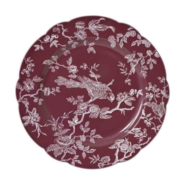 BERNARDAUD-AlbertinePrune-Assiette29-5Prune-1200x1200-100KB Bernardaud Albertine Prune Fond Couleur Service Plate | Kneen & Co
