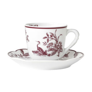 Bernardaud Albertine Prune Espresso Cup and Saucer | Kneen & Co