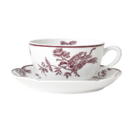 Bernardaud Albertine Prune Tea Cup and Saucer