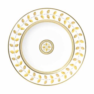 Bernardaud Constance Jaune Rim Soup Plate | Kneen & Co