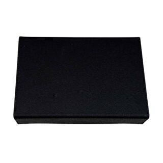 Parma Domino Game Box in Black Golf Leather | Kneen & Co