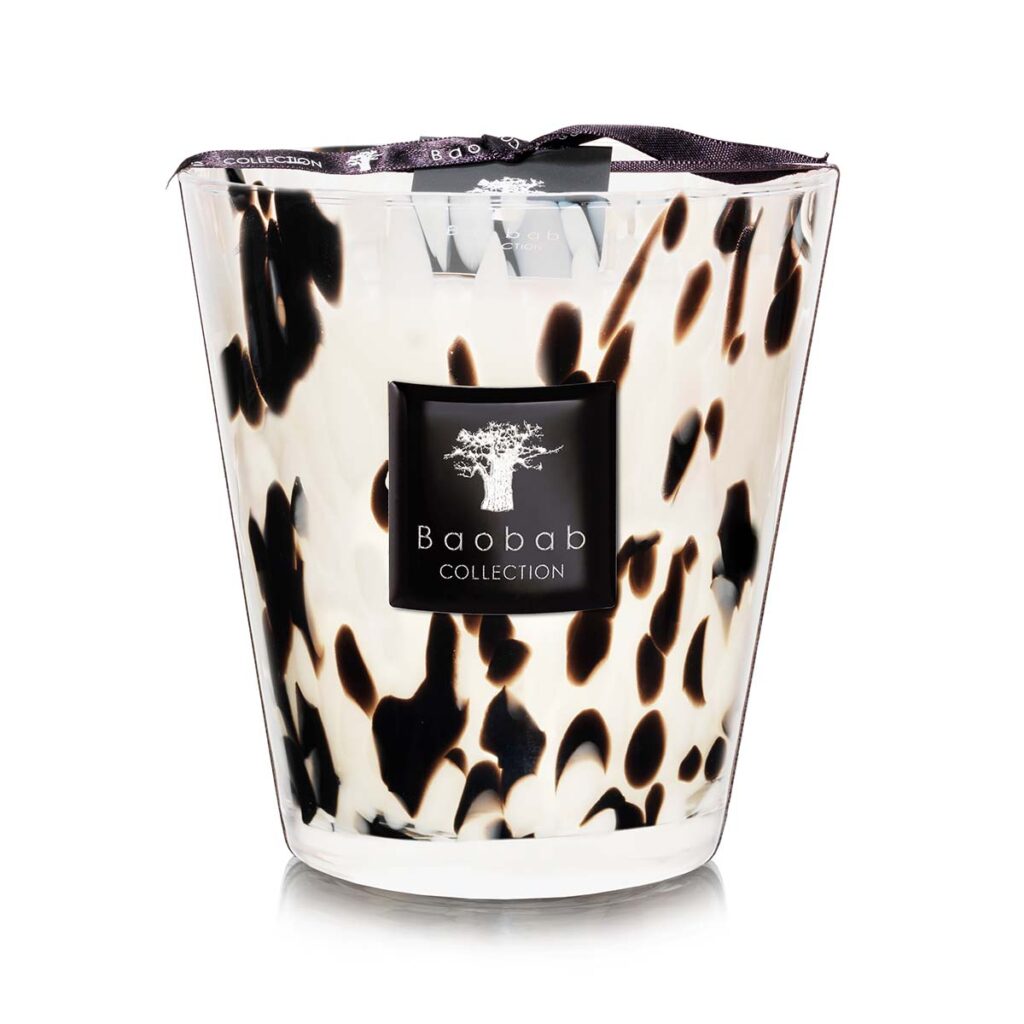 Baobab Pearls Black Candle Max 16 | Kneen & Co