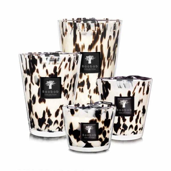 Baobab Pearls Black Candles | Kneen & Co