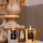 Sophisticated interior setting with Baobab Aurum and Platinum Les Exclusives Candle Duo in metallic gold and silver glass | Kneen & Co