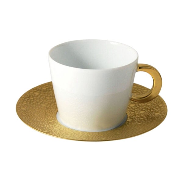 Bernardaud Ecume Gold Tea Cup and Saucer | Kneen & Co