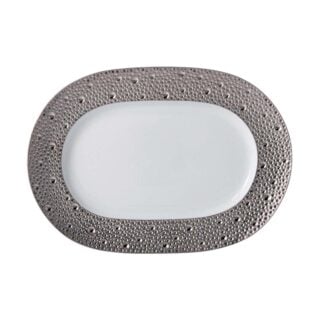Bernardaud Ecume Platinum Relish Dish | Kneen & Co