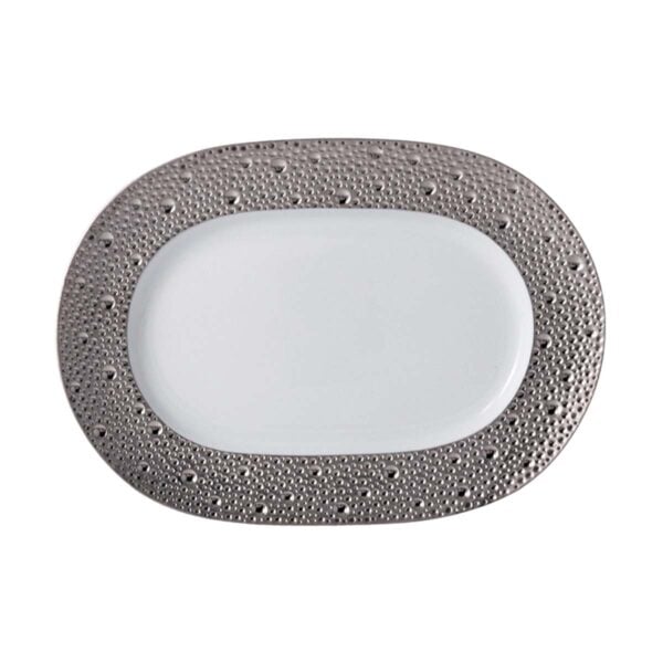 Bernardaud Ecume Platinum Relish Dish | Kneen & Co