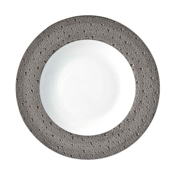 Bernardaud Ecume Platinum Rim Soup Bowl Small | Kneen & Co