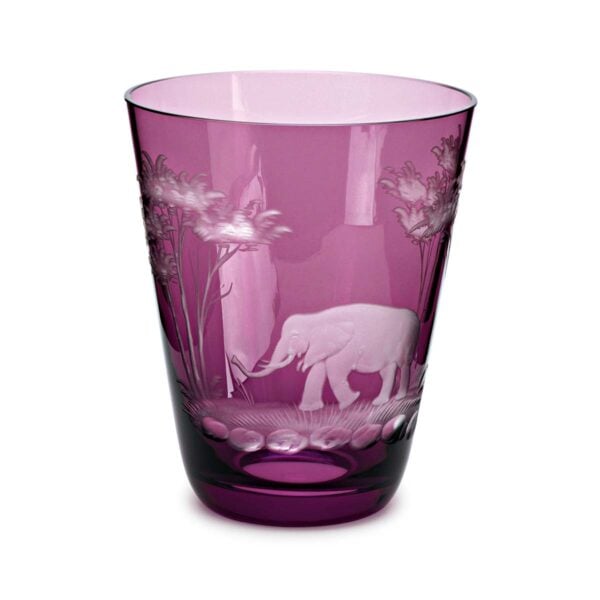 THERESIENTHAL-KILIMANDSCHARO-amethyst-Gravur-Elefant-Becher-107mm-I-1200x1200-100KB Theresienthal Kilimandscharo Elephant Tumbler Amethyst | Kneen & Co