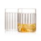 Minimalist white studio background with Fferrone Bessho Tumbler in fluted borosilicate glass | Kneen & Co