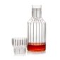 Minimalist white studio background with Fferrone Boyd Decanter and Small Glass in fluted borosilicate glass | Kneen & Co