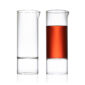 Minimalist white studio background with a pair of Fferrone Revolution Carafes in borosilicate glass | Kneen & Co