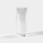 Minimalist white studio background with Fferrone Dearborn Champagne Flute in fluted borosilicate glass | Kneen & Co