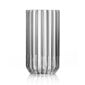 Clean white studio background with Fferrone Dearborn Large Glass in fluted borosilicate glass featuring a wide, clear ribbed texture | Kneen & Co