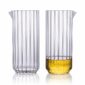 Clean white studio background with a pair of Fferrone Dearborn Large Carafes in fluted borosilicate glass | Kneen & Co