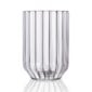 Minimalist white studio background with Fferrone Dearborn Water Glass in fluted borosilicate glass | Kneen & Co