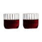Minimalist white studio background with Fferrone Dearborn Wine Glasses in fluted borosilicate glass | Kneen & Co